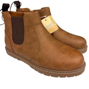 Thereabouts Women’s Chelsea Boots Tan Brown Lug Sole Zip Memory Foam 5M NEW